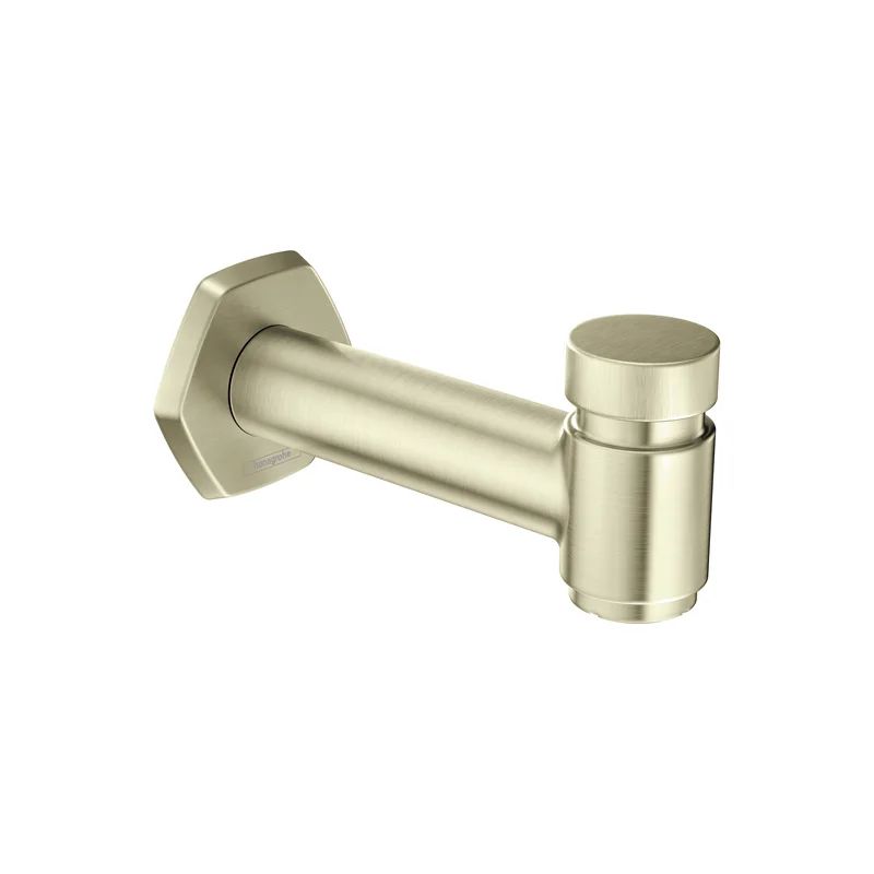Locarno Art Deco Inspired Brushed Nickel Tub Spout with Diverter