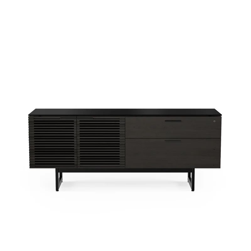 Corridor Charcoal Stained Ash Adjustable Credenza