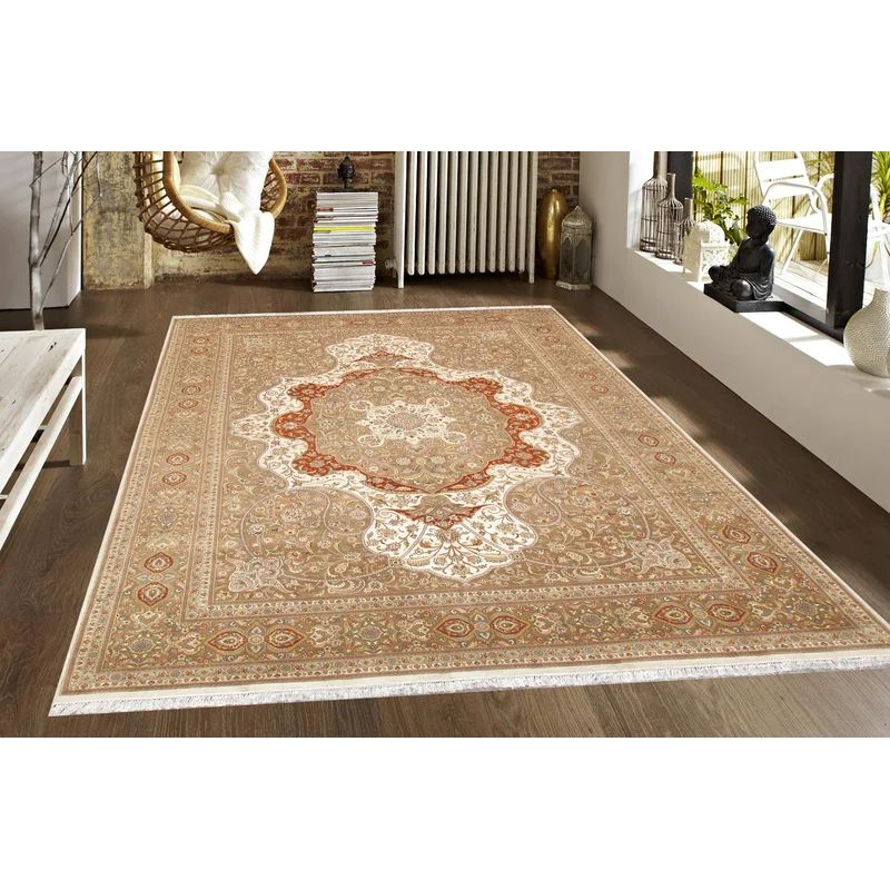 Baku Legacy Hand-Knotted Red Wool & Cotton 10' x 14' Area Rug