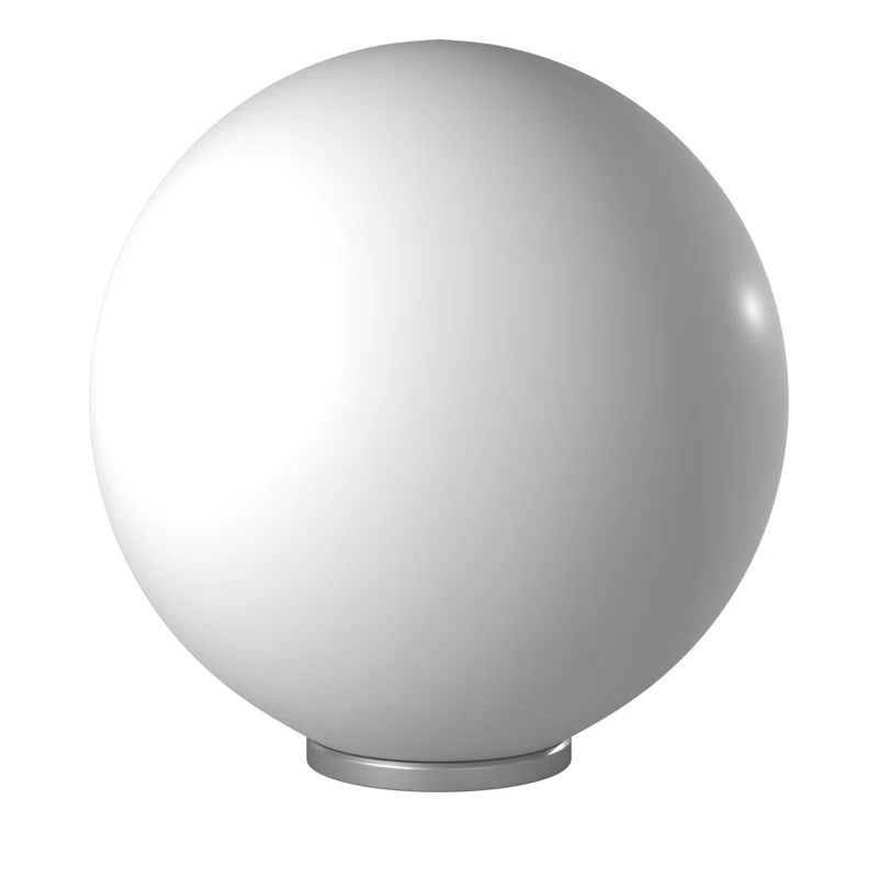 Rondo 12'' Silver Opal Glass Globe Table Lamp