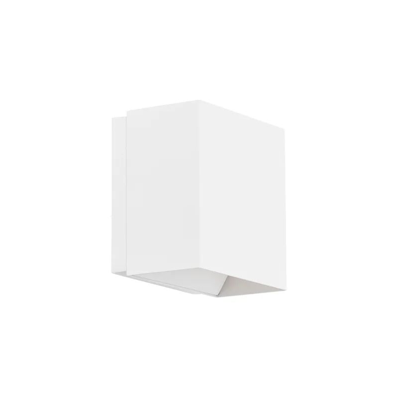 Modern Rectangular White LED Flush Mount Wall Sconce