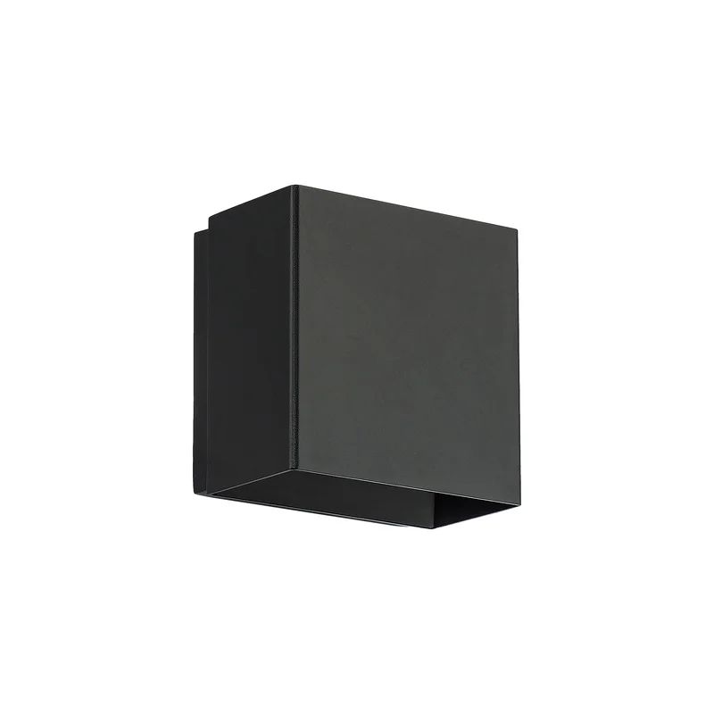 Boxi Black Aluminum LED Dimmable Flush Sconce - Energy Star