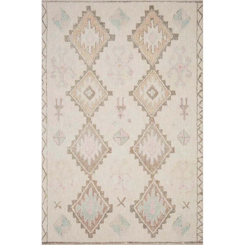 Alameda Ivory Multi Transitional Synthetic Rectangular Rug, 2'3" x 3'9"