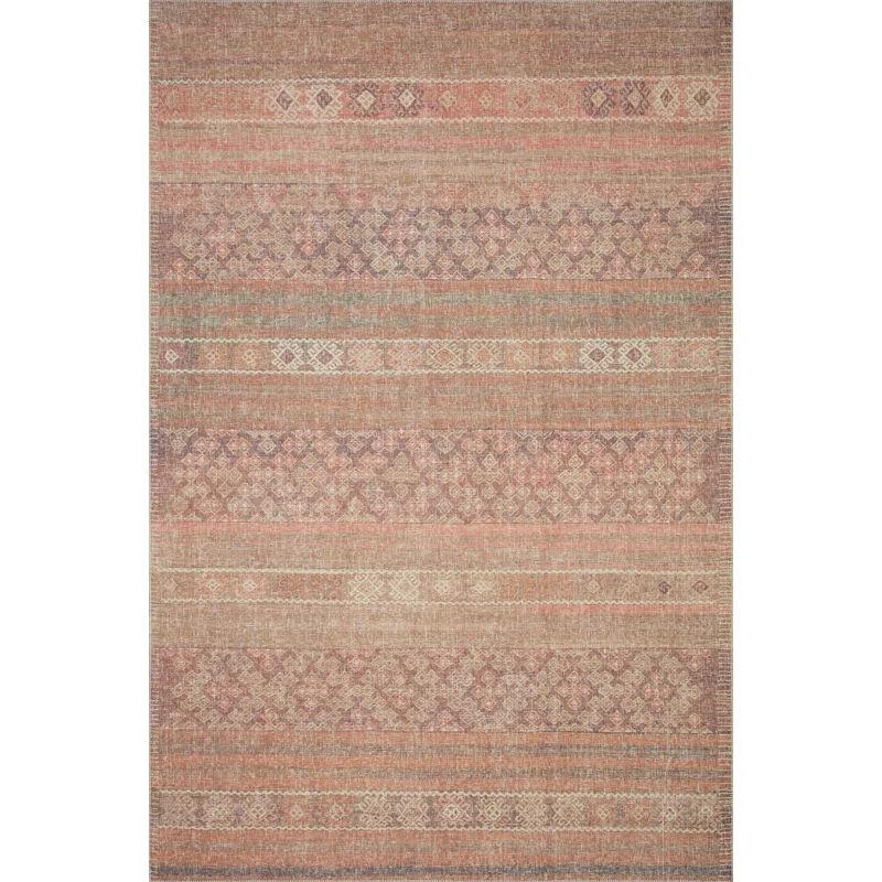 Alameda Rust Rectangular Easy-Care Synthetic Rug - 2'3" x 3'9"