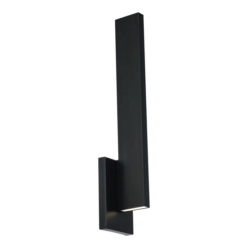 Mako Sleek Black LED Dimmable Outdoor Wall Sconce