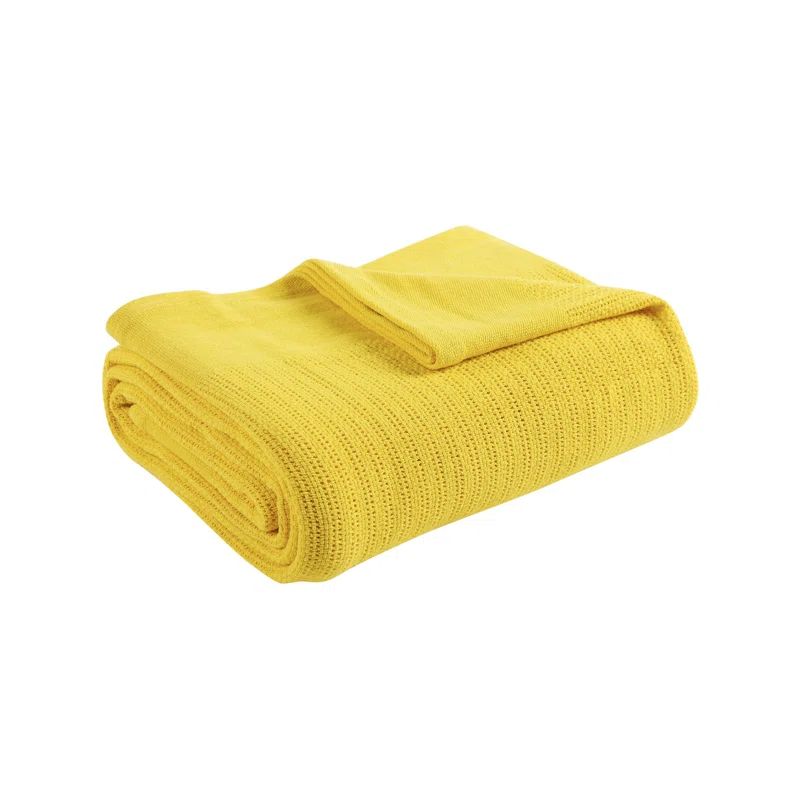 Sunflower Yellow Cotton Full Throw Blanket