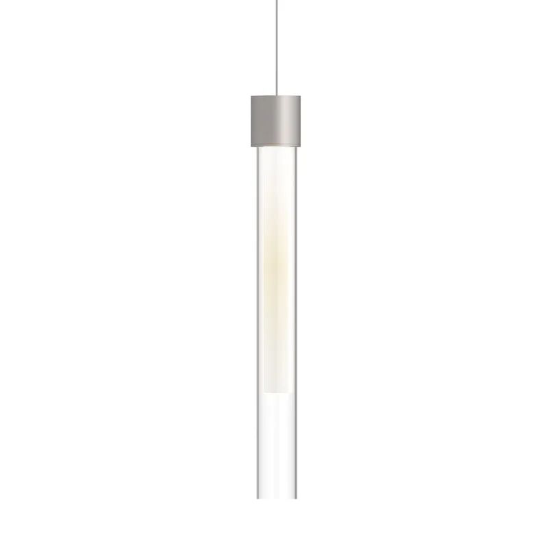 Mini Satin Nickel Glass LED Pendant Light