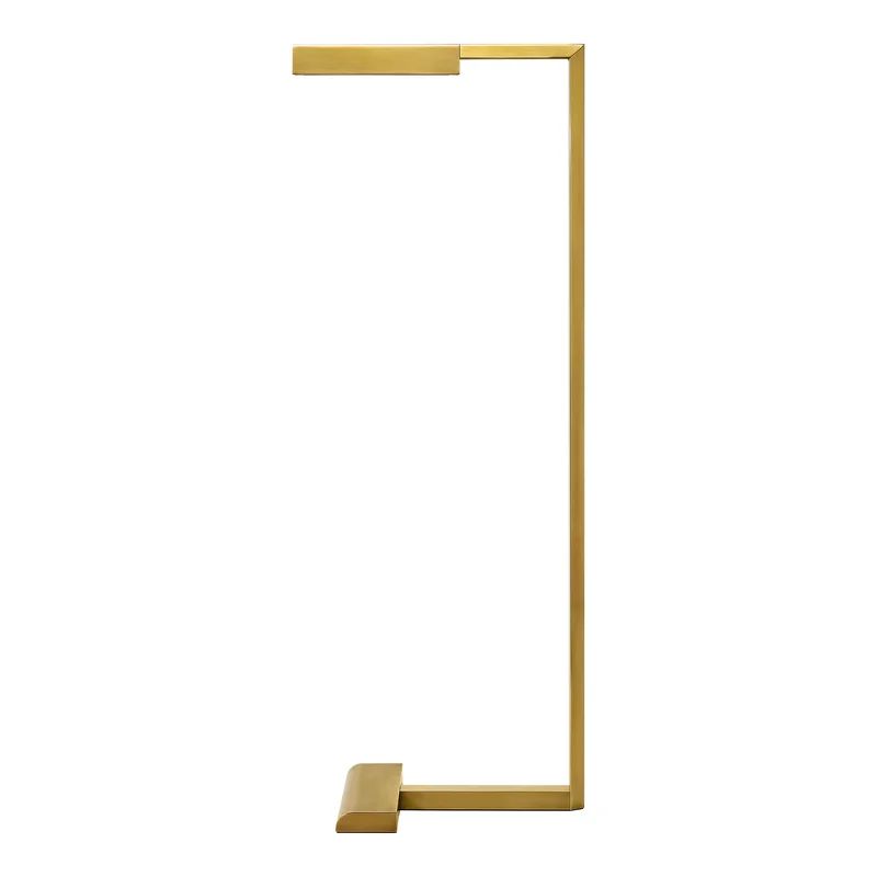 Dessau 38" Natural Brass LED Task Floor Lamp with Touch Dimmer