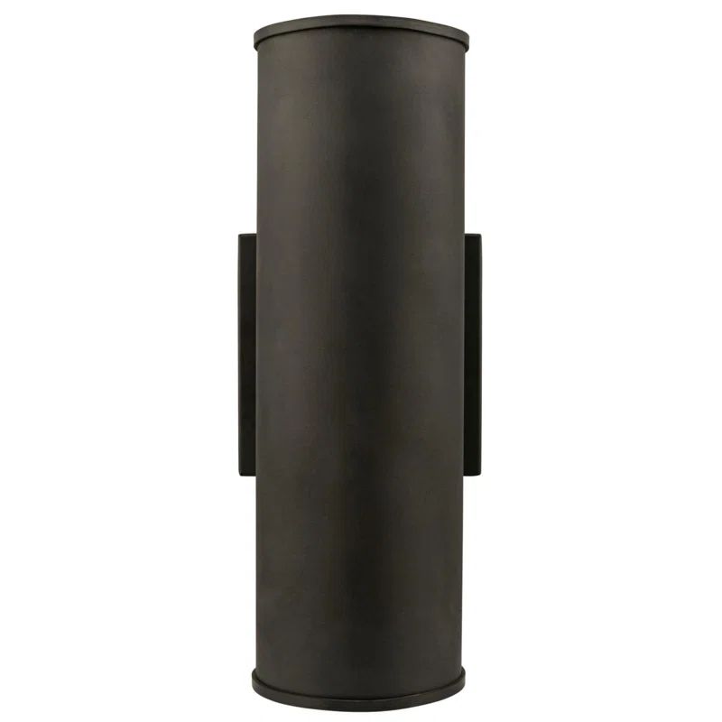 Oil Rubbed Bronze Cylinder Outdoor LED Wall Sconce