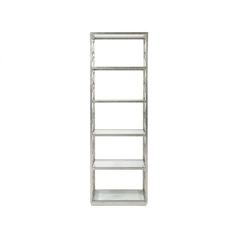 Silver Iron and Glass 6-Shelf Etagere