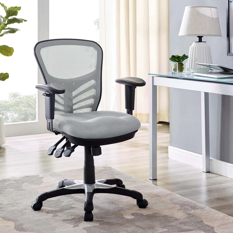 ErgoFlex Gray Mesh & Vinyl Adjustable Office Chair with Swivel