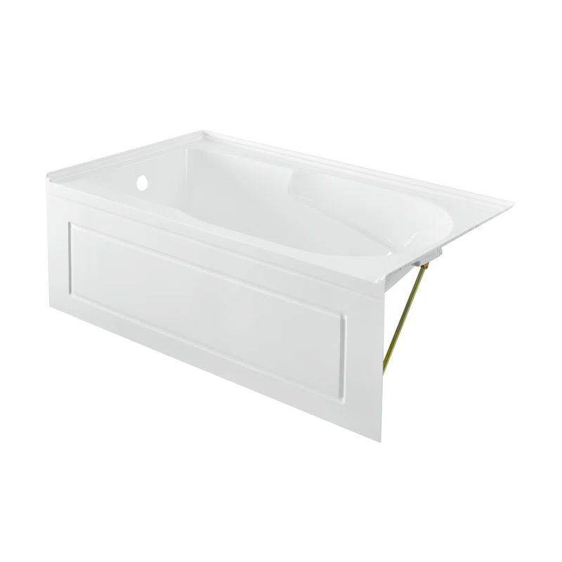 Concorde 60" White Acrylic Alcove Apron Bathtub