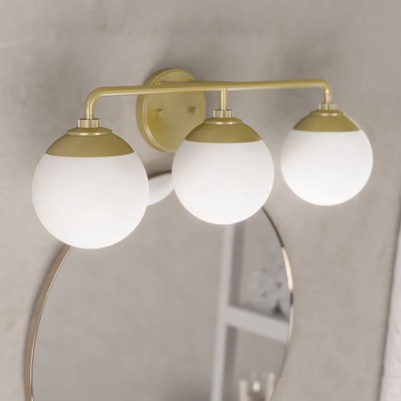 Hepburn Modern Brass 3-Light Vanity Wall Sconce