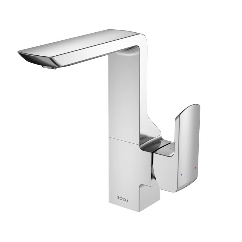 Elegant Polished Nickel Single Hole Faucet with Drain Assembly