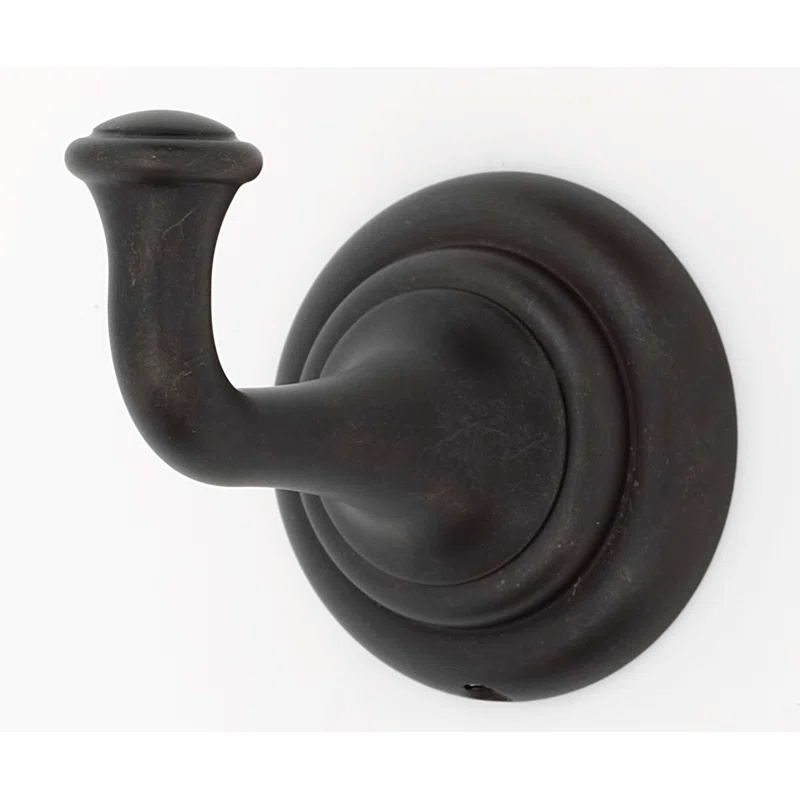 Barcelona Black Brass Transitional Wall Mounted Robe Hook