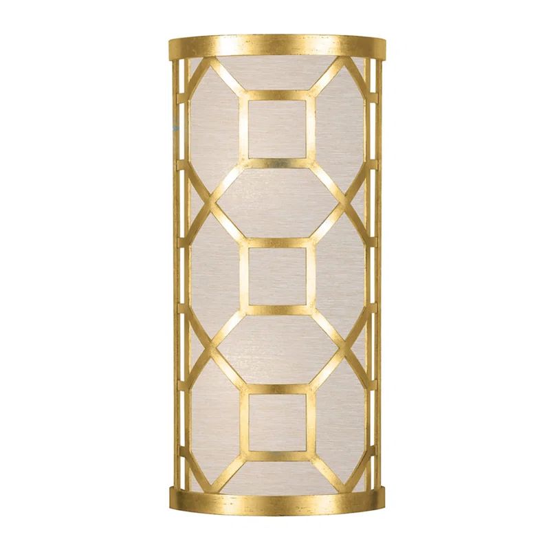 Elegant Allegretto 2-Light Filigree Wall Sconce in Gold Leaf