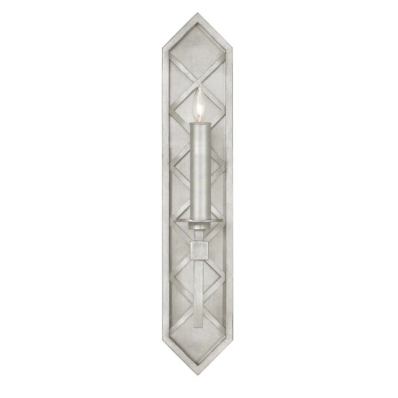 Cienfuegos 25" Silver Leaf Candle Wall Sconce