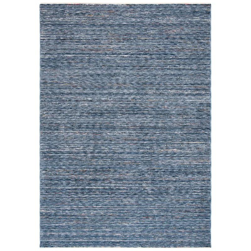 Mars Hand-Knotted Navy/Beige Synthetic 3' x 5' Area Rug