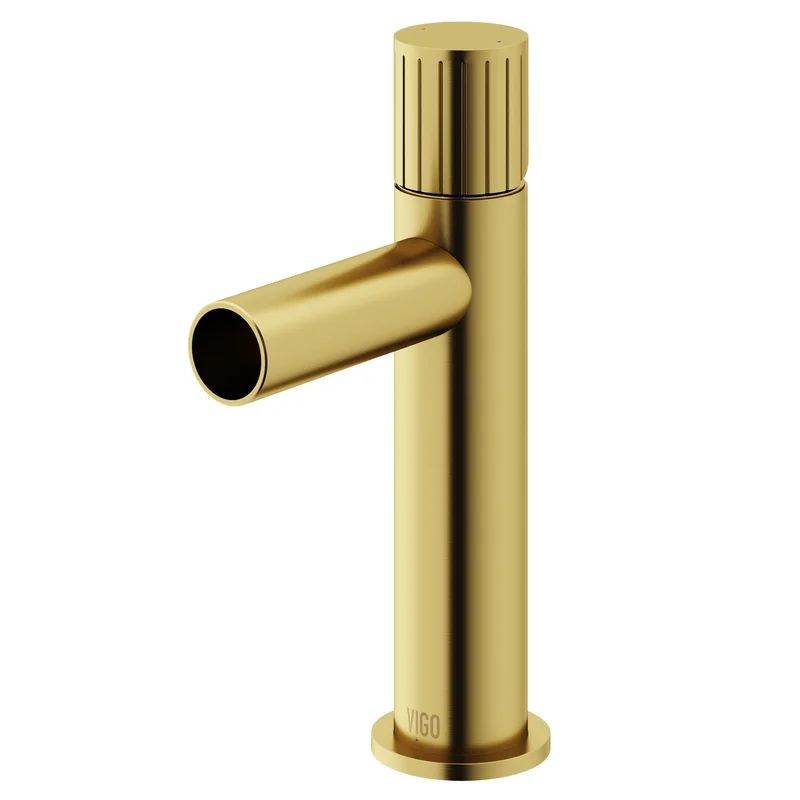 Ashford Matte Brushed Gold High Arc Single-Hole Bathroom Faucet