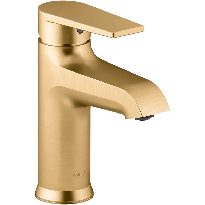 Vibrant Brushed Brass Single-Handle Bathroom Faucet