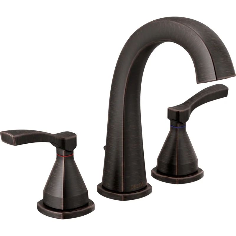 Venetian Bronze Modern Widespread Bathroom Faucet with Diamond Seal