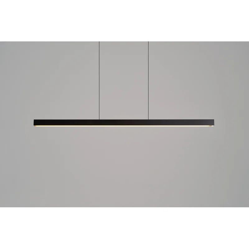 Sleek Black Aluminum LED Pendant Light with Touchless Control