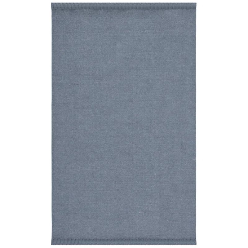 Hand-Knotted Chic Grey Wool Rectangular Rug 4' x 6'