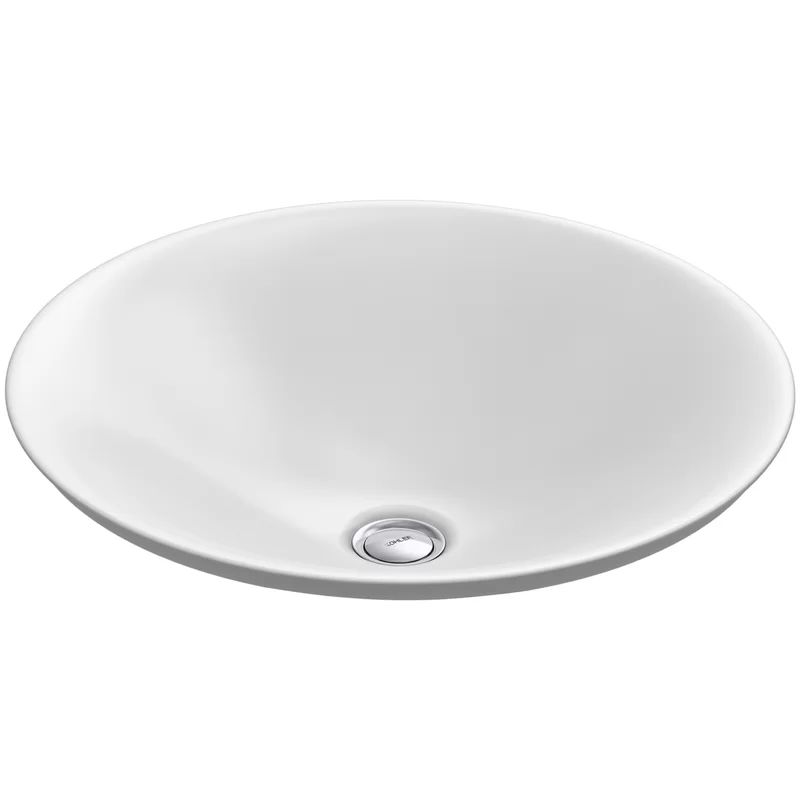 Carillon White Ceramic Above-Counter Vessel Sink