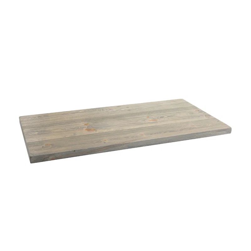Restore Riverstone Grey Solid Wood Rectangle Coffee Tabletop