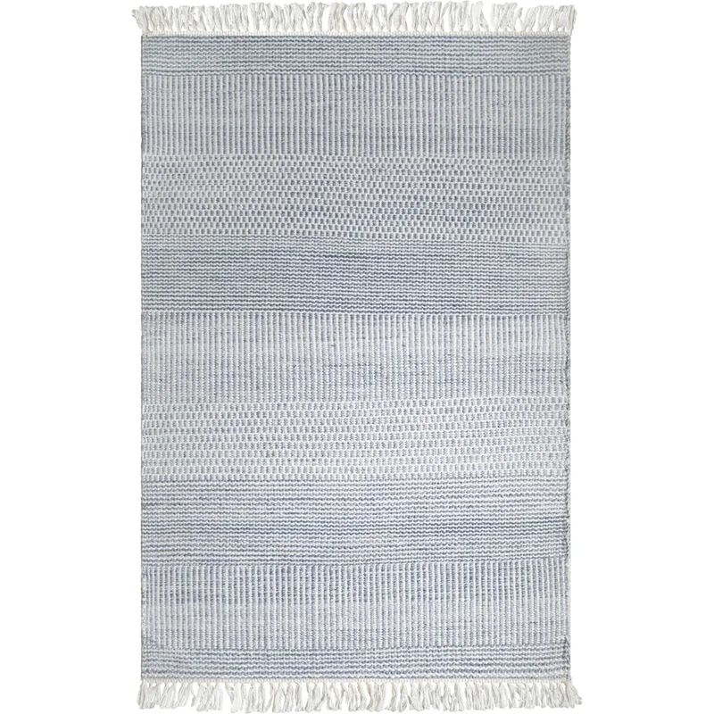 Somner Stripe Blue Handwoven Indoor/Outdoor Area Rug 2' x 3'