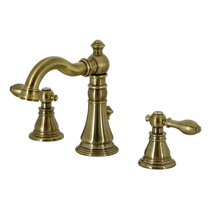 Elegant Matte Black and Brass Widespread Bathroom Faucet