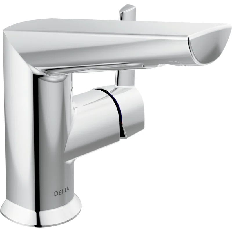 Lumicoat Chrome Single Hole Bathroom Faucet with Drain Assembly