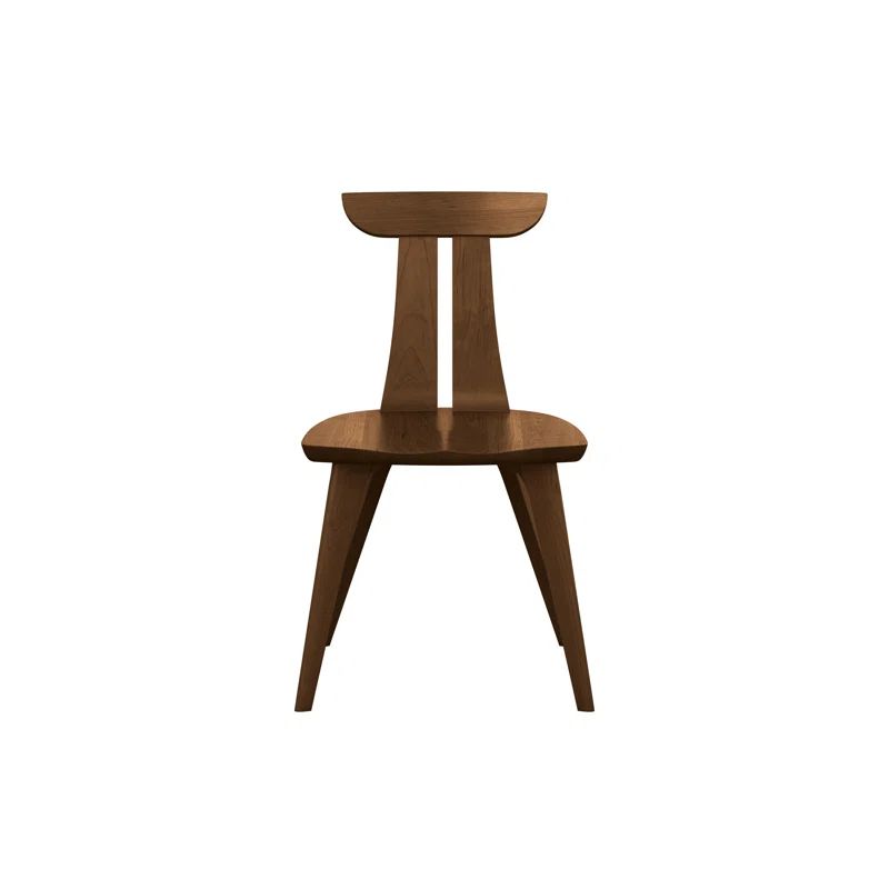 Saddle Cherry Solid Wood Slat Side Chair