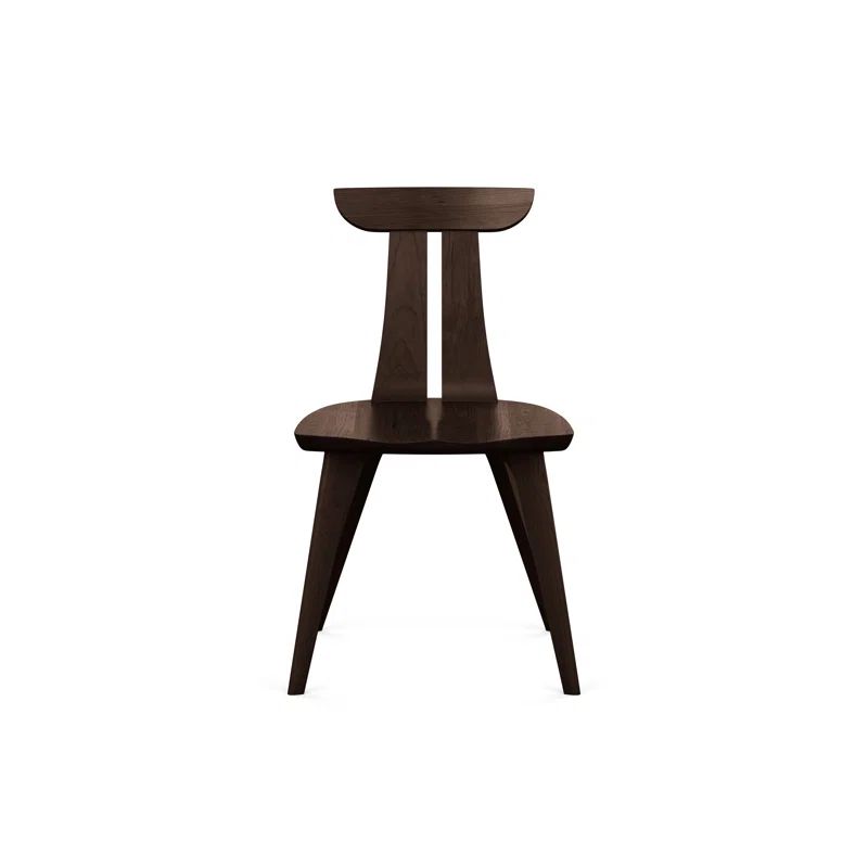 Estelle Smoke Cherry Solid Wood Slat Back Side Chair