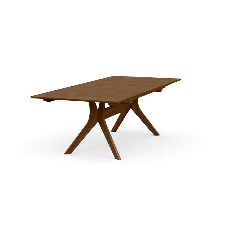 Audrey Natural Walnut 72" Extendable Solid Wood Dining Table