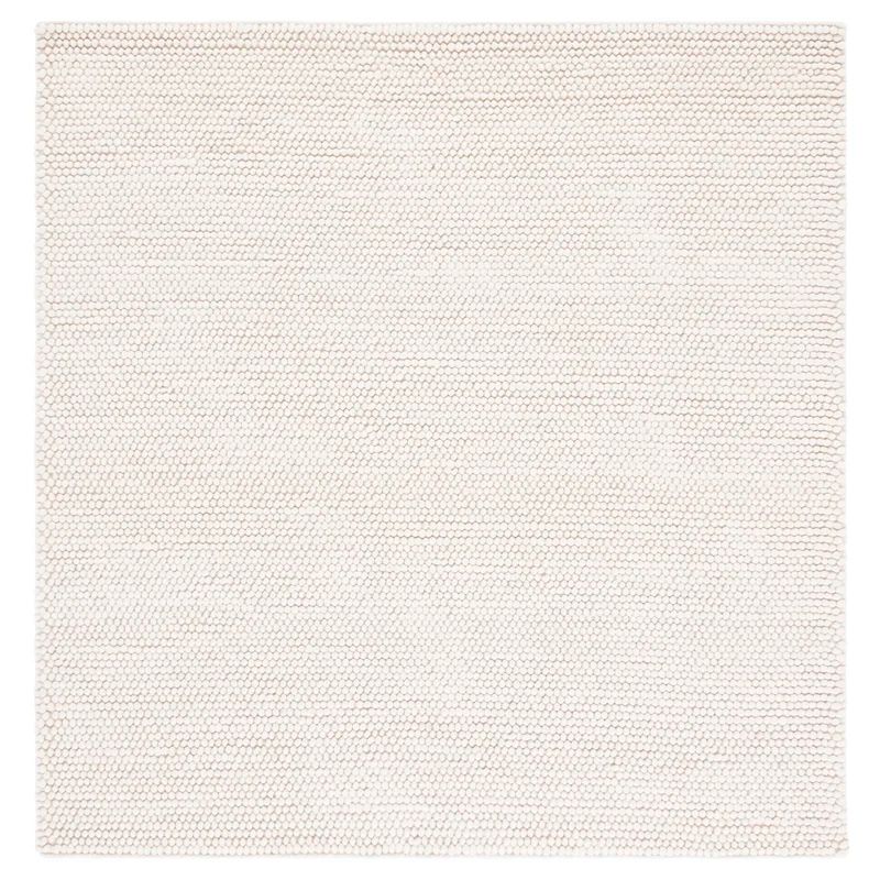 Carisbrooke Cream Square Hand-Knotted Wool & Viscose Rug