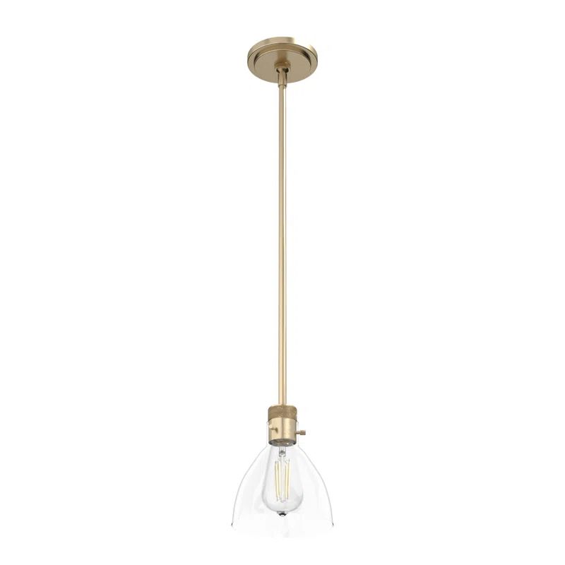 Vintage Gold Glass Mini Pendant Light
