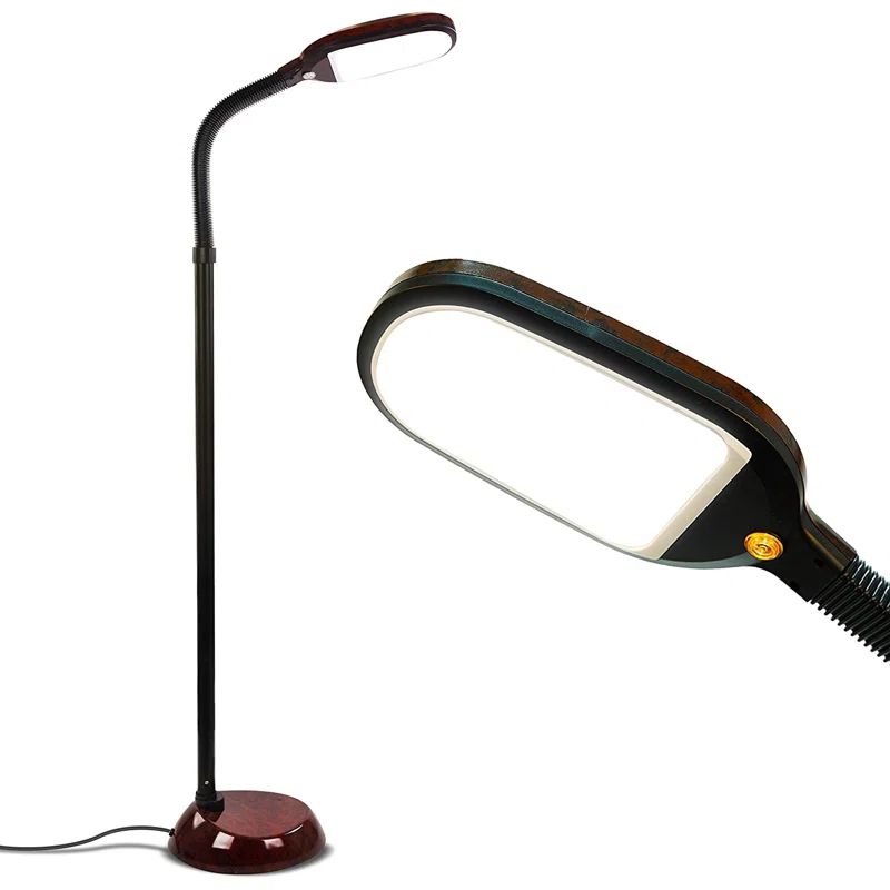 Havana Brown 53" Energy Star LED Floor Lamp with Adjustable Gooseneck