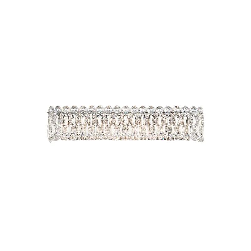 Sarella 6-Light White Heritage Crystal Dimmable Wall Sconce