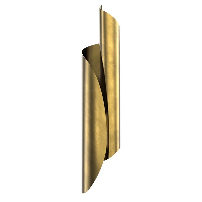 Vintage Brass 27" Dimmable Outdoor Wall Sconce
