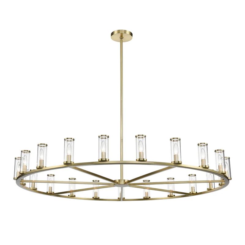 Revolve Luxe Brass and Crystal 21-Light Round Chandelier