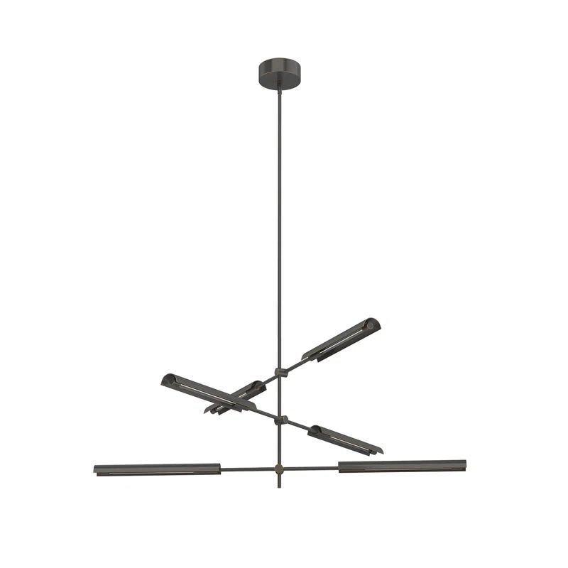 Astrid Urban Bronze 41'' LED Sputnik Modern Linear Chandelier