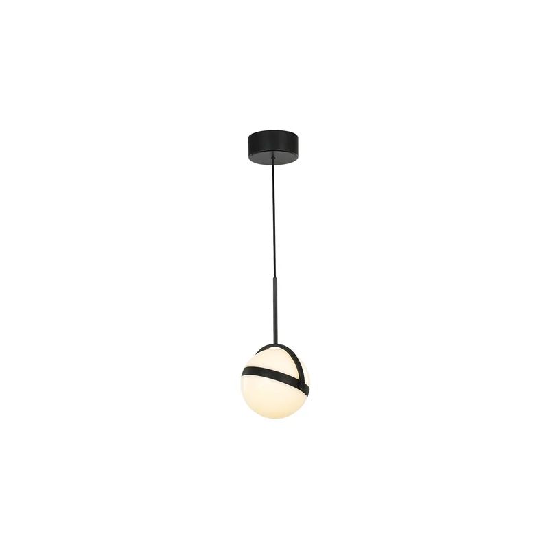 Matte Black Mini LED Globe Pendant Light