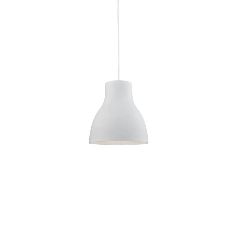 White Aluminum 14" Single Pendant Light
