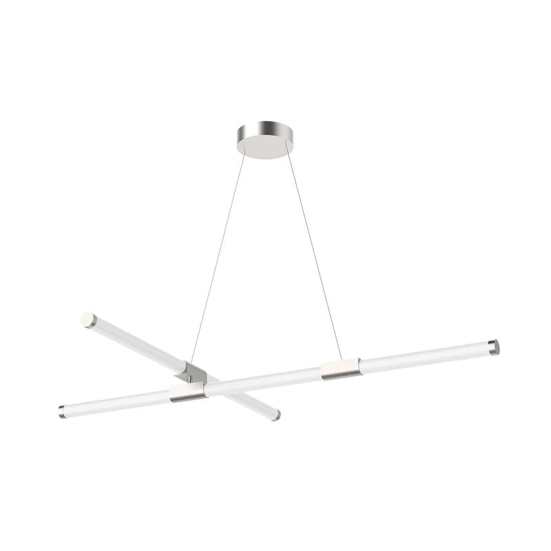 Brushed Nickel 49.5" Minimalist LED Linear Chandelier