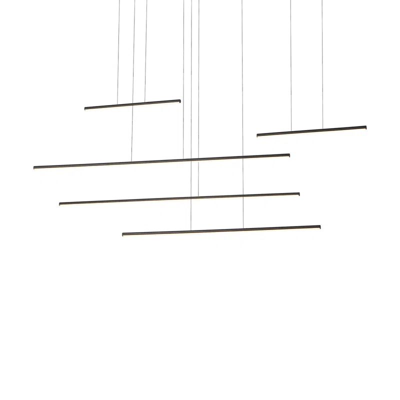 Chute Motion Sleek Black Aluminum 60.5" LED Pendant
