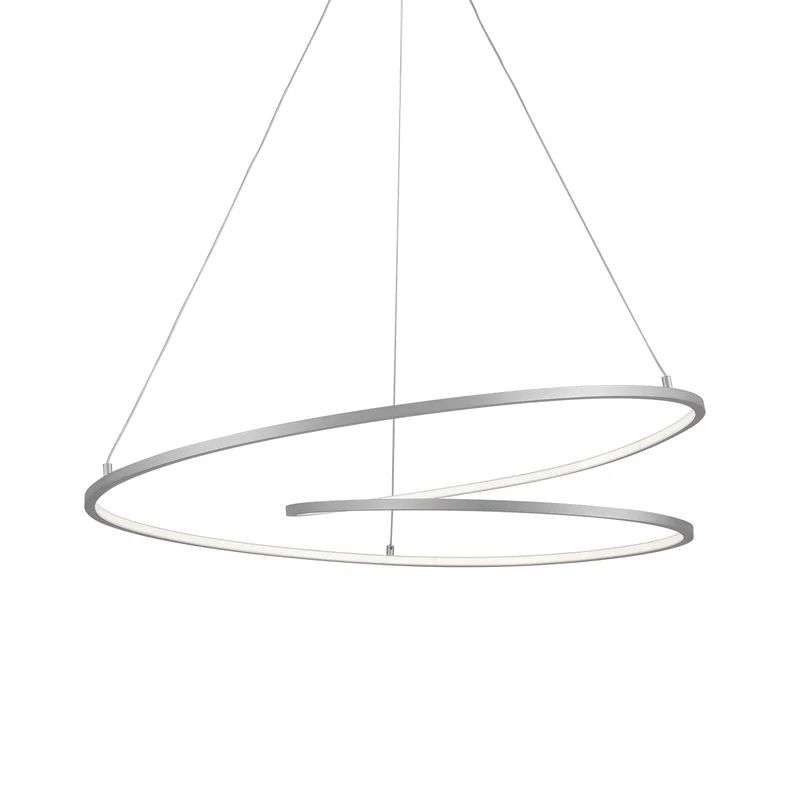 Twist 32" Silver Aluminum LED Pendant Light