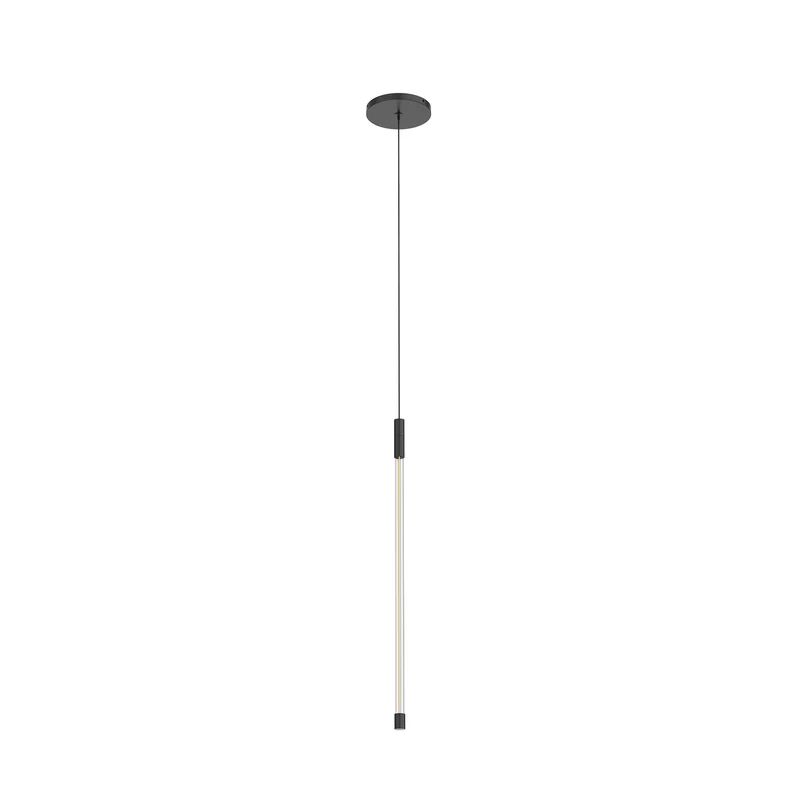 Motif Black LED Single Pendant with Modern Refractive Glass