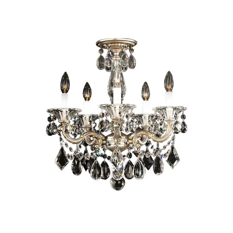 Mini French Gold Crystal Chandelier with Clear Heritage Crystals