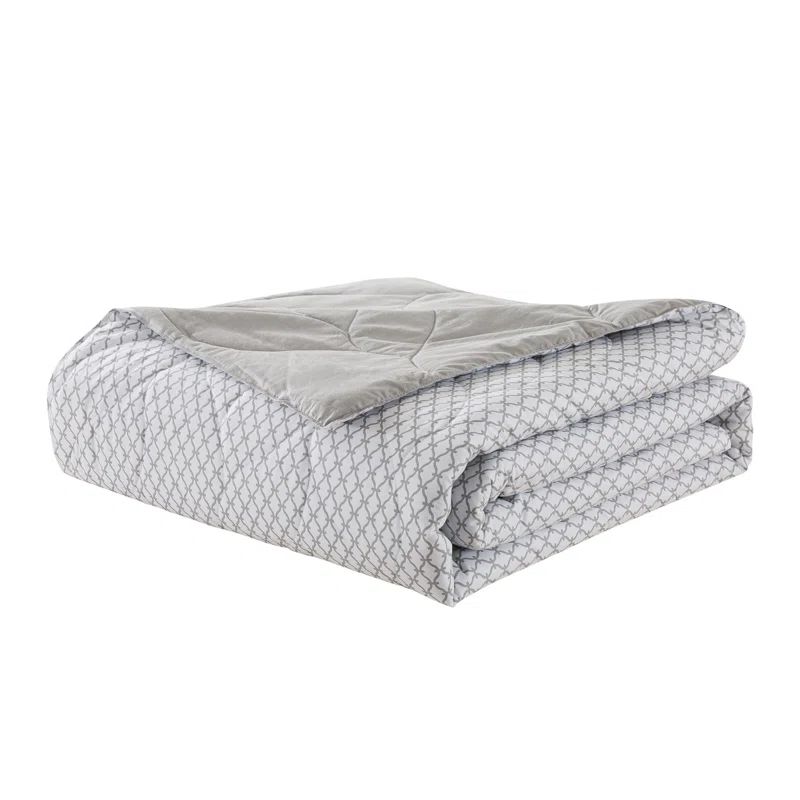 Waverly Twin-Size Cotton Reversible Down Alternative Blanket
